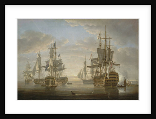 Nelson's flagships at anchor by Nicholas Pocock
