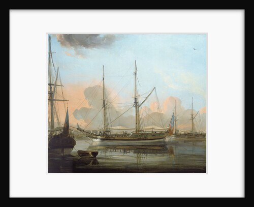 The 'Charlotte' of Chittagong and other vessels at anchor in the river Hoogli by Franz Balthazar Solvyns