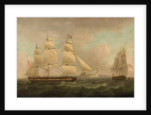 A merchantman off Dover by Thomas Whitcombe