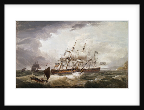 Third Rates in a Rough Sea by John Thomas Serres
