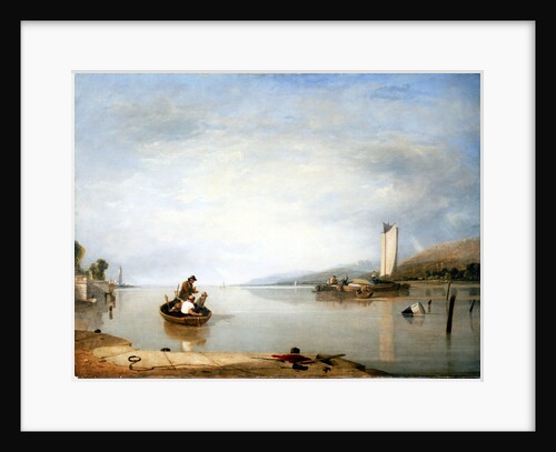 Dead calm: Boats off Cowes Castle by Augustus Wall Callcott