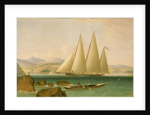 A Bermuda schooner yacht offshore by John Lynn
