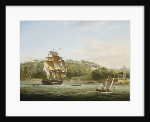 A frigate and other vessels in Barn Pool off Plymouth by Thomas Lyde Hornbrook