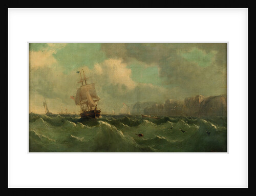 A ship off a high coast by John James Wilson