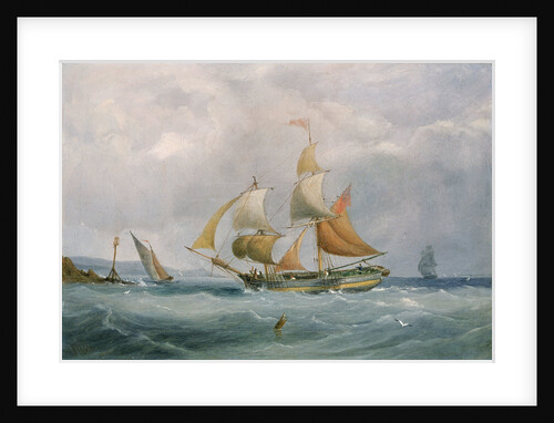 A trading brig entering the Bristol Avon by Joseph Walter