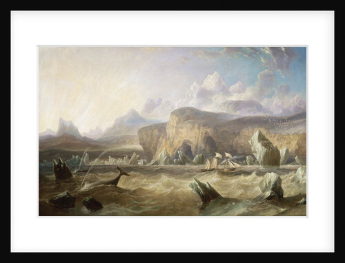 A whaler off a mountainous coast by John Wilson Carmichael