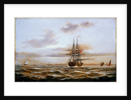 A Danish steam frigate by J. Gale