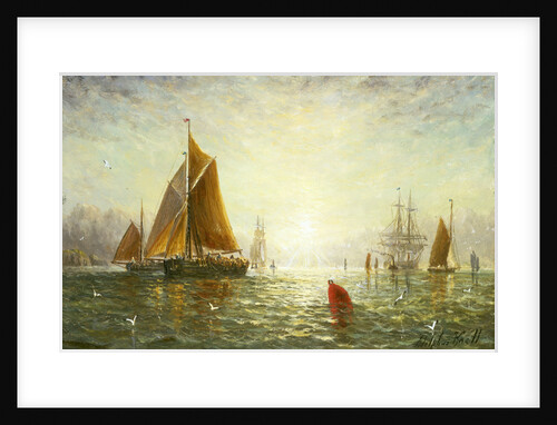 A Brixham trawler by William Adolphus Knell