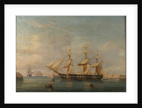 A frigate at Malta by A. de Simone