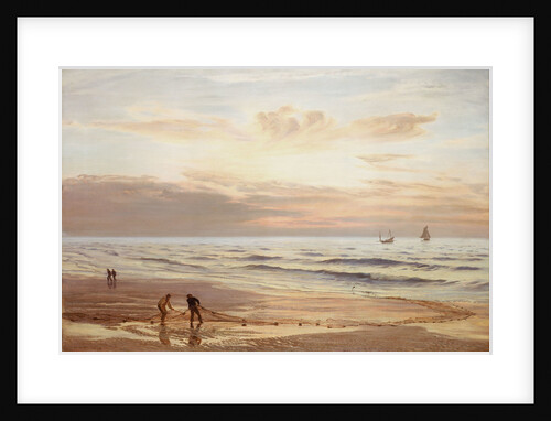 Setting nets on the coast of North Wales by Henry Moore