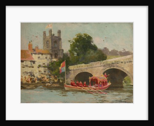George V on the royal barge at Henley, 1912 by John Fraser