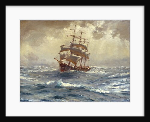 A barque running before a gale by Thomas Jacques Somerscales