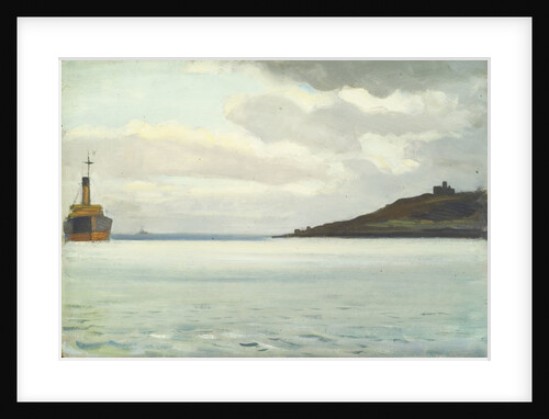 A ship off a headland by John Everett