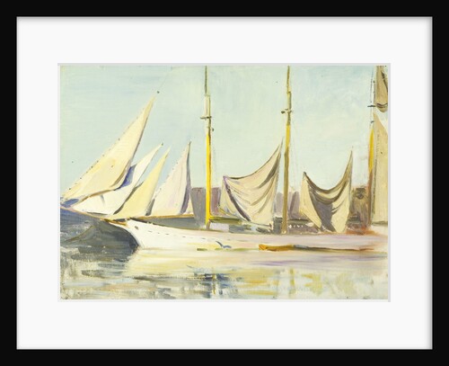 A three-masted schooner by John Everett