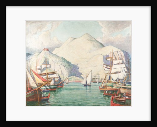 Harbour scene by John Everett