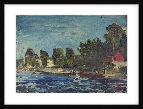 The Royal Yacht Squadron Club House at regatta time by John Everett