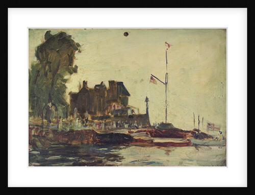 The Royal Yacht Squadron Club House at regatta time by John Everett