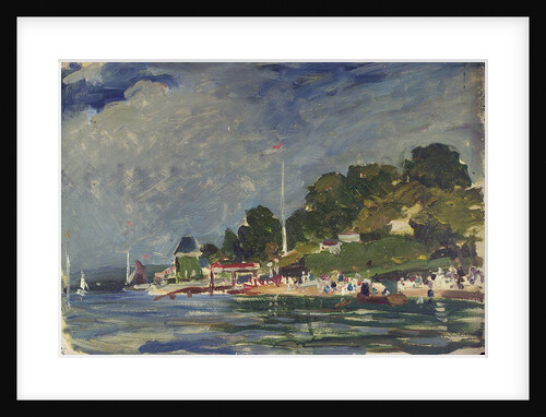 The Royal Yacht Squadron Club House, Cowes, at regatta time by John Everett