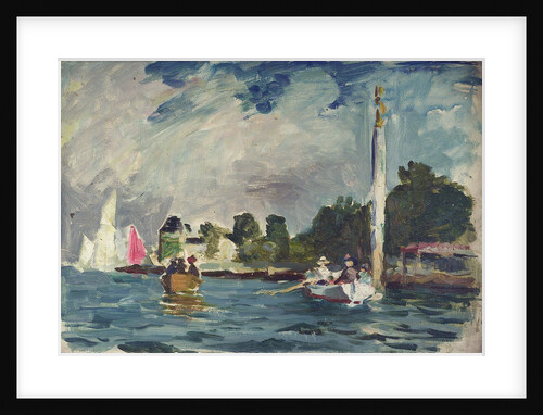The Royal Yacht Squadron Club House, Cowes, at regatta time by John Everett