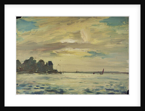 The Royal Yacht Squadron Club House, Cowes, at regatta time by John Everett