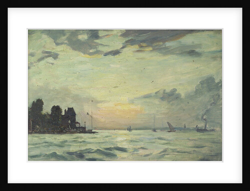 The Royal Yacht Squadron Club House, Cowes, at regatta time by John Everett
