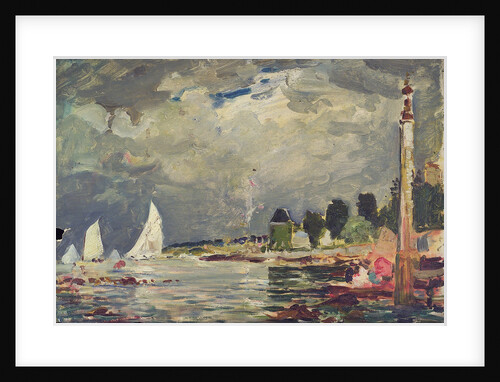 The Royal Yacht Squadron Club House, Cowes, at regatta time by John Everett