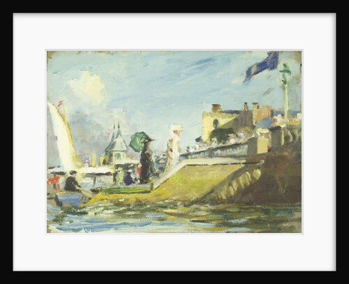 The Royal Yacht Squadron Club House, Cowes, at regatta time by John Everett