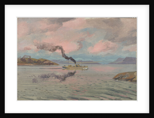 The end of the journey: a merchant vessel entering the Clyde at sunrise by Stephen Bone