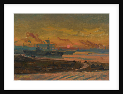 Two aircraft carriers by Stephen Bone