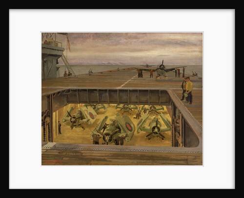 Strike down aircraft after refuelling: on board an aircraft carrier by Stephen Bone