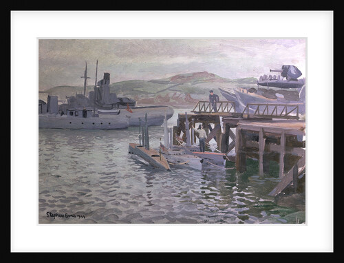 Midget submarines at Campbeltown by Stephen Bone