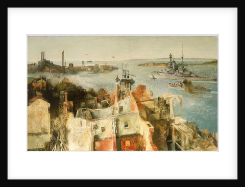 HMS 'Revenge' leaving harbour by Richard Ernst Eurich