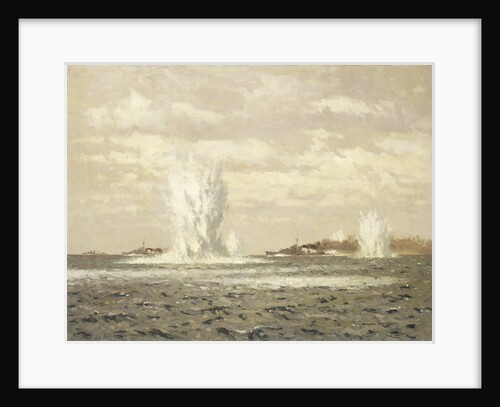 Destroyers dropping depth charges by Norman Wilkinson