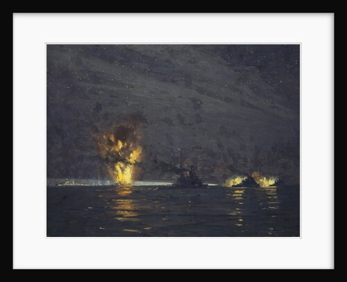 Night action off Cape Matapan, Greece, 28 March 1941 by Norman Wilkinson