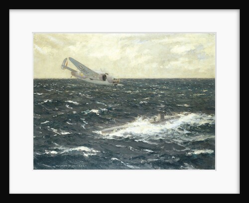 Enemy submarine surrendering to a Hudson, 20 August 1941 by Norman Wilkinson