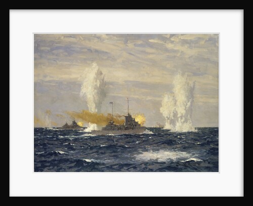 Action off the River Plate, 13 December 1939: pursuit of the 'Admiral Graf Spee' by Norman Wilkinson