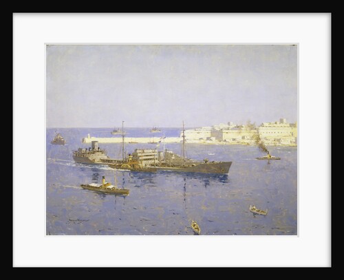 The 'Ohio' entering Malta, 14 August 1942 by Norman Wilkinson