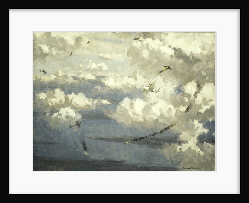 Air battle between a Sunderland flying boat and eight JU 88s by Norman Wilkinson