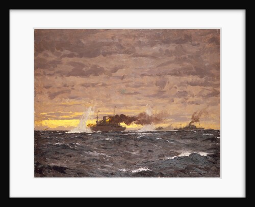 The Jervis Bay action, 5 November 1940 by Norman Wilkinson