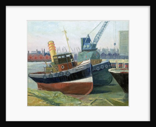 The tug 'Agama' at Greenwich by Anne Christopherson