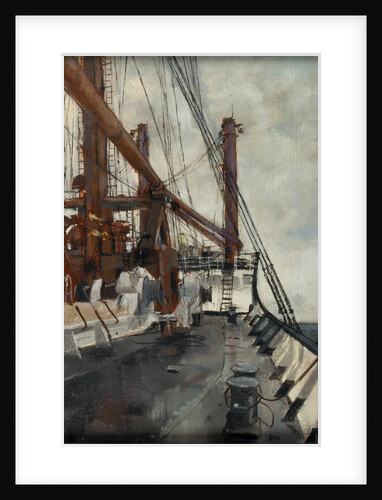 Deck scene on board a cargo liner by Cecil Peter Knox