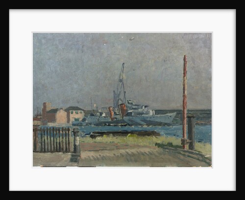 A destroyer in the West India Dock, London by Lord Methuen
