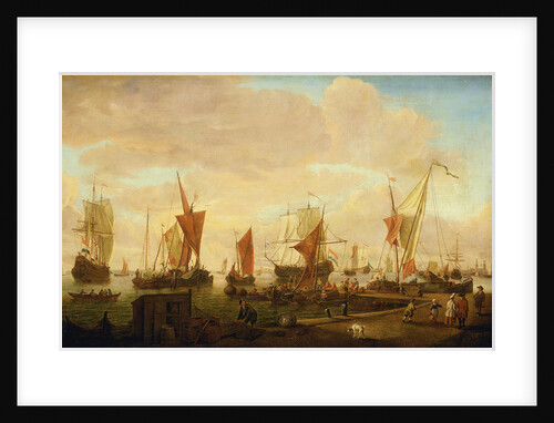 Shipping off Amsterdam by Abraham Storck