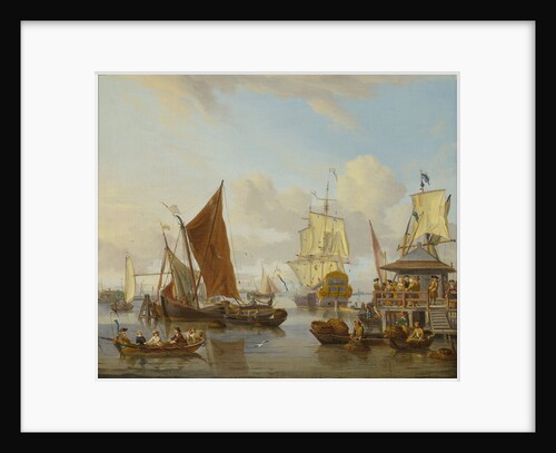 Shipping off Amsterdam by Abraham Storck