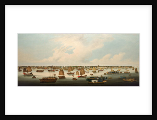 Shipping in the Pearl River off Honam Island, Canton by Chinese School
