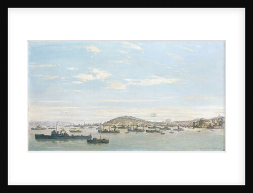 Battleships at Falmouth, 1940 by Charles Ernest Cundall