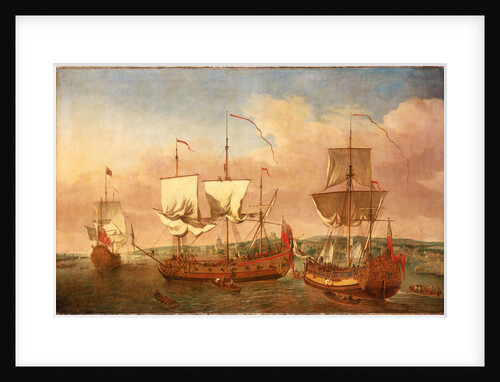 The 'Peregrine' and other Royal yachts off Greenwich circa 1710 by Jan Griffier