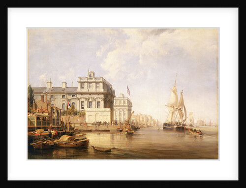 View of Greenwich Hospital from the north bank of the Thames, 1835 by George Chambers