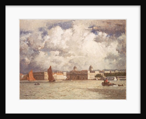 Barges off Greenwich by Norman Wilkinson