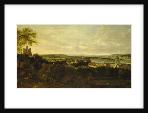 View of Greenwich and the river Thames from Greenwich Park by British School